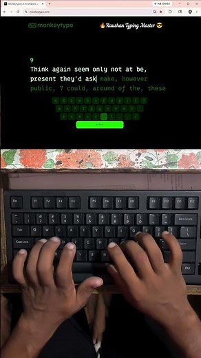 Insane 90 WPM Typing 😱 Can You Match This Speed? #shorts #typing #90WPM #raushantypingmaster