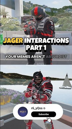 R6 SIEGE INTERACTIONS - JAGER EDITION! (Part 1) 🔊 #rainbowsixsiege #r6s #r6tips #shorts #gaming