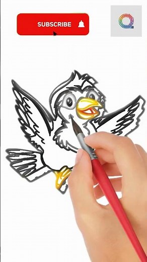 How to draw a Crow | Easy Coloring | colouring videos | coloring videos | Painting for kids