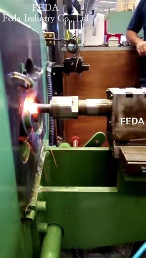 FD-30D thread rolling machine processes railway spike thread.#machine #engineering #railway #tools