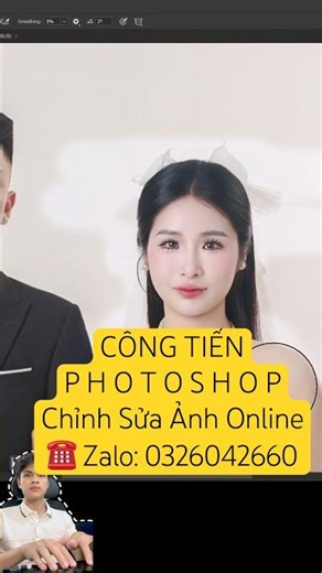 Chỉnh ảnh cưới ngày lễ lao động 1/5: xóa xăm cho dâu #congtienphotoshop #chinhanhcuoi #chinhanhdep