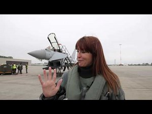 F1's Suzi Perry rides Eurofighter Typhoon to launch RIAT 2013