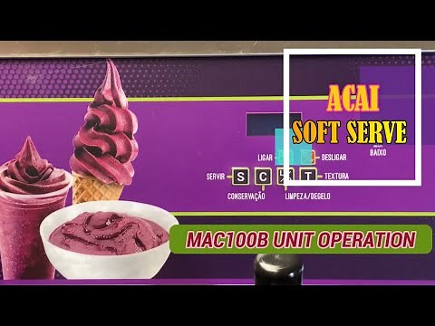 Acai Soft Serve Machine. Acai Processing.
