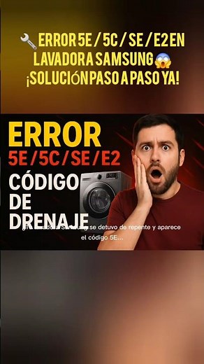 ¿Tu lavadora Samsung muestra error 5E? ¡Solución fácil y rápida aquí!