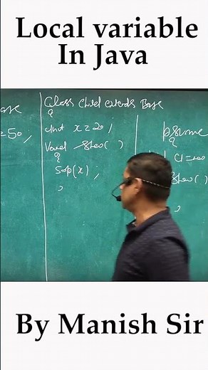Local variable in JAVA by Manish Bhatia sir | CodeSquadz