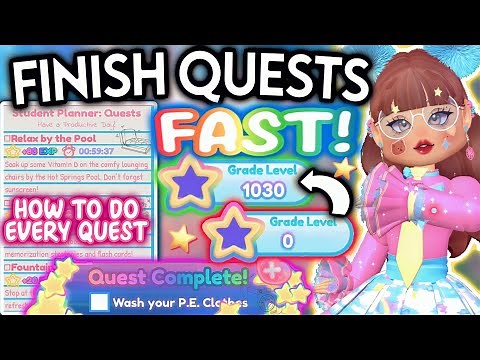 HOW TO FINISH EVERY QUEST & LEVEL UP FAST IN CAMPUS 3! HACKS & TIPS! ROBLOX Royale High Secrets