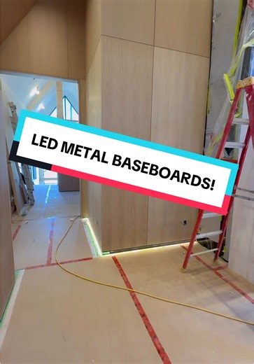A world exclusive look at my LED metal baseboards 🤩 #lighting #hgtv #interiordesign #renovation #construction #buildingahouse #mansion #eastcoastdiy