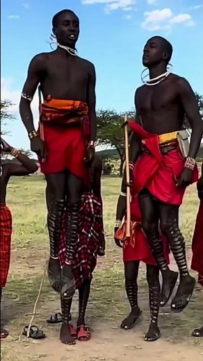 Maasai Warriors Jumping Contest