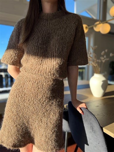 Boucle Teddy Skirt Knitting Pattern – Easy, Top-down (PDF Pattern - US Imperial) - Etsy