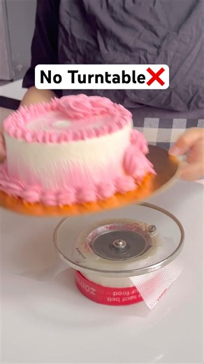 No Turntable❌Turntable juggad #caketools #bakingbasics #cakehacks #tipsandtricks