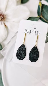 Black clay & gold components is always the best combination 🖤✨ . . . www.teraclay.nl #afashionistasdiaries #eotd #ootd #polymerclayearrings #polymerclay #clayearrings #claytools #polymerclaytutorial #polymerclaytexture #blackearrings #blackjewelry #minimalisticjewelry | Tera Clay