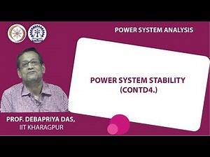 Lecture 59 : Power system stability (Contd.)
