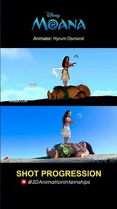 Moana "Gone Fishing" Shot Progression! 🎣 #shorts