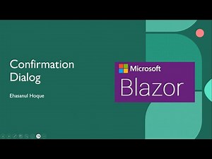Confirmation Dialog in blazor | .NET 8 Blazor Webassembly