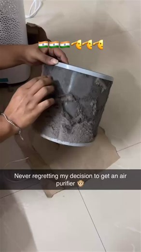 Devanshu on Instagram: "Delhi Air Pollution Ground Reality when Air Purifier Filter is cleaned #delhi"
