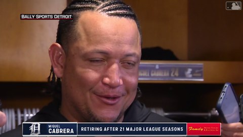 Cabrera emotional after game