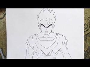 How to draw gohan from Dragon Ball Super step by step