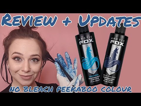 Dying Brown Hair Blue/Teal | No Bleach, Arctic Fox Aquamarine + Blue Jean Baby on Natural Brown Hair