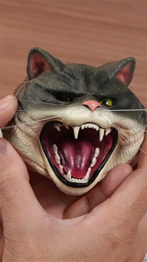 UNREAL! Cat-Godzilla with a glowing molten spine 🤯🔥​