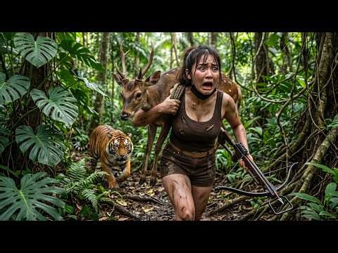 Terrified Genius Girl Ran Through the Jungle With a Deer on Her Shoulder as a Tiger Chased Her