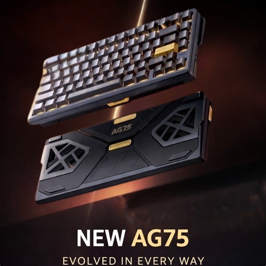 AULA AG75 Pro 75% 3rd Gen Hall Effect eSport Wired Gaming Keyboard, Dual-engine Structure, 8K poll rate, 0.001mm RT, 256K Scan Rate, Dual ARGB LED, Full Aluminum Body, Tool-free Customize-Shadow Gray