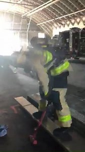 Routine air-consumption drills identify a firefighter's limitations while breathing from his/her self-contained breathing apparatus (SCBA) in a controlled and safe training environment. The five stations of the drill simulate scenarious of an actual event including high-rise pack carry, hose hoist, force entry, hose advance and victim rescue. #MCFR #Training #Firefighter | Martin County Fire Rescue