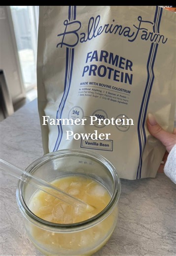 Vanilla Bean Protein Powder in Orange Juice