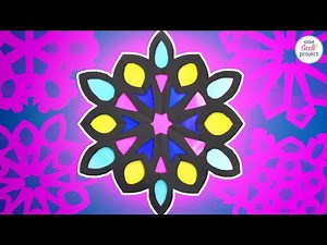 "Stained Glass" Snowflake Suncatcher | Paper Snowflake Craft