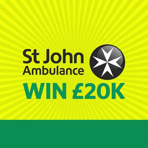 More than just a lottery. Your £1 entry could help save lives and gives you a chance to win £20k. So why not do more than just win? 📸: Taken in 2019 | St John Ambulance