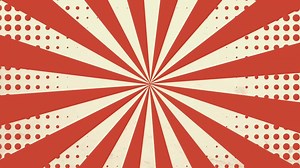 Download vintage background red and white line sun ray animation cartoon for free