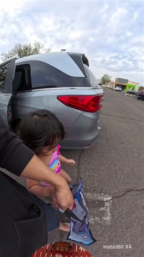 Getting Ready and Going In — Chloe Settled into Swim Class.
