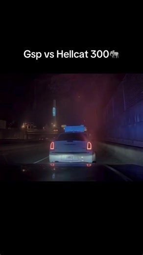 Hellcat 300 vs Gsp boy got the wheel and he got away #fyp#hellcat300#gsp#policechase