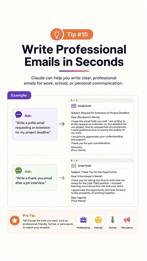 Claude Ai Tip #15: Write Professional Emails in Seconds