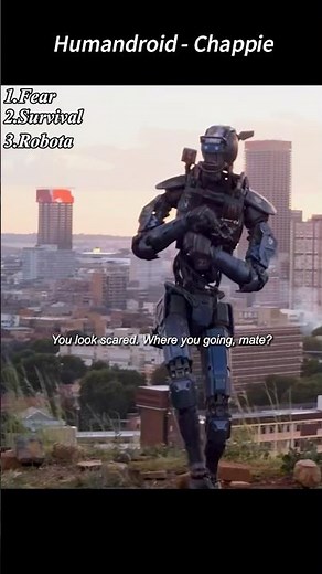 Chappie's First Fear | A Robot's Struggle to Survive #Chappie #Fear #RobotAwakening