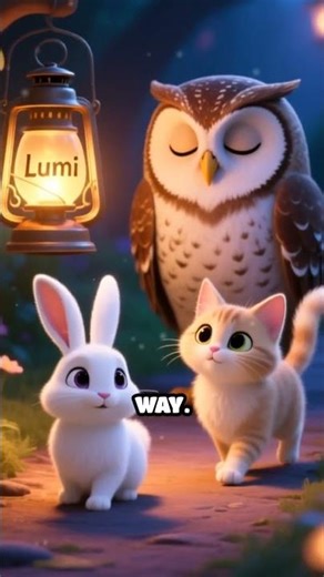 The Little Lantern’s Magical Night Quest #bunny #cat #cartoon #anime