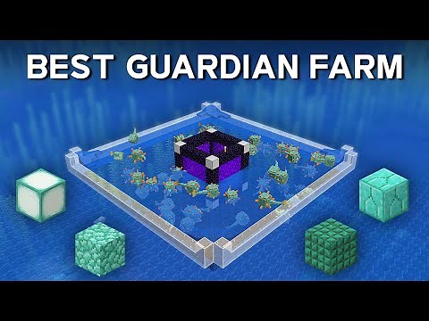 Minecraft EASY Guardian Farm - Guardian Farm Tutorial - 35,000 Items Per Hour
