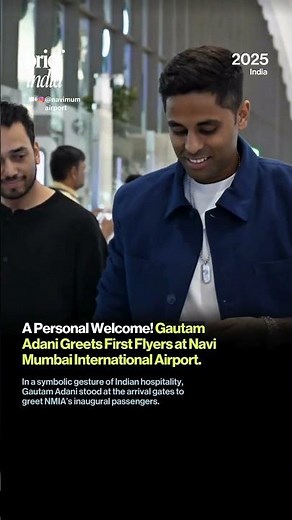 Gautam Adani Personally Welcomes First Flyers at Navi Mumbai International Airport.