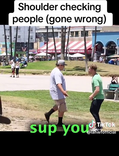 Shoulder checking people (gone wrong!) #prank #theater #socialexperiment