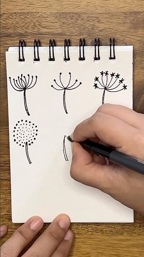How to draw dandelions| easy drawing Dandoline | Dandoline doodles drawing