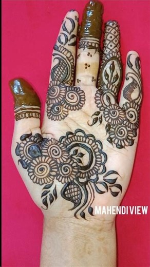 Stunning Floral Mehndi for Hands 😍 | Simple yet Stylish Design #mahendiview #floralmehndi