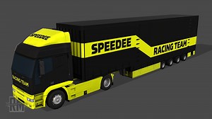 Race Trailer Truck Speedee Black - Buy Royalty Free 3D model by RealtimeModels
