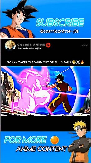 GOHAN TAKES THE WIND OUT OF BUU'S SAILS gohan vs majin buu 🔥☠️😂