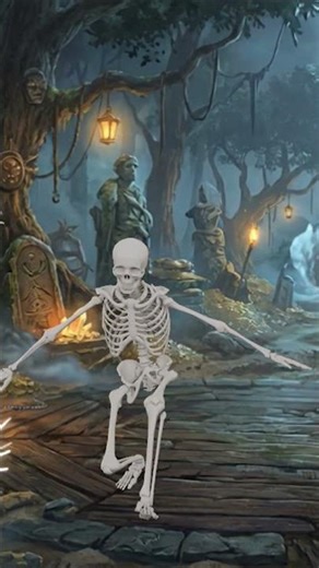 Skeleton Dance 2 💀 #SkeletonDance #FunnySkeleton #SpookyDance #DanceShorts #HalloweenVibes