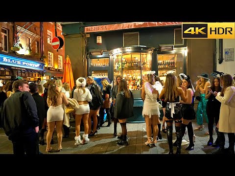 London Halloween Walk - 2022 | Naughty Streets on Halloween | Halloween Night Walk [4K HDR]