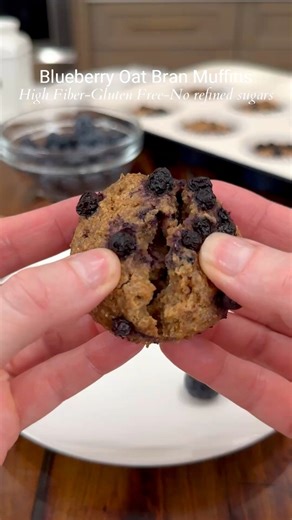 These fluffy oat bran blueberry muffins are one of those bake-once, enjoy-all-week recipes. Soft in the middle, lightly golden on top, and loaded with juicy blueberries in every bite. Oat bran gives them a hearty texture and a solid fiber boost, while cinnamon and a hint of cardamom keep them warm and cozy without being overly sweet. They mix up in one bowl and bake up light and tender, which makes them perfect for breakfast, snacks, or that mid-afternoon coffee moment. Comment MUFFINS and I’ll 