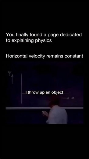 Physics Uncovered on Instagram: "Horizontal velocity stays the same 🚀⚡. In physics, once something is launched, its sideways speed remains constant as long as no outside forces like air resistance or friction slow it down. That’s why projectiles trace a curved path — gravity pulls them downward, affecting only the vertical motion, while the horizontal motion keeps moving at a steady pace."