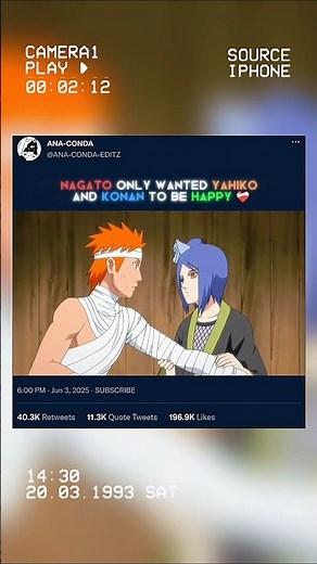 Nagato Only Wanted Yahiko And Konan To Be Happy ❤️‍🩹