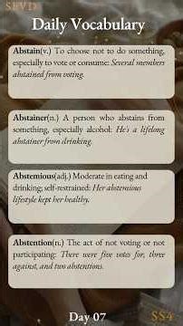 SS4 Daily English Vocabulary Day 7!
