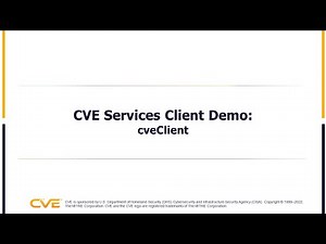 CVE Services Client Demonstration: cveClient
