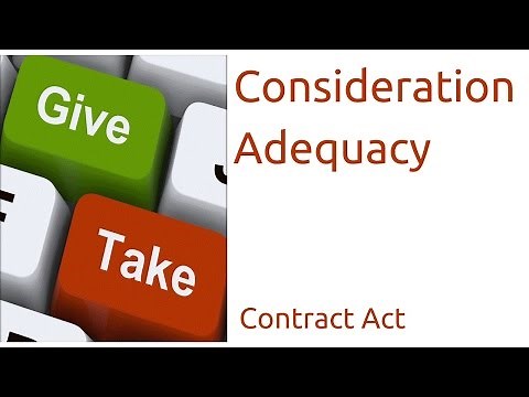 Adequacy of consideration | Consideration| Indian Contract Act Law | CA CPT | CS & CMA Foundation